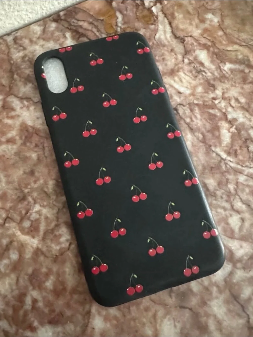Black Cherry Pattern Phone Case